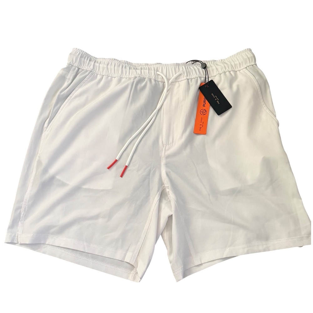 Rag & Bone Pursuit Active Lined Shorts Mens XL White MBW23S9284TBML NWT